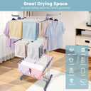 Clothes Drying Rack Foldable Drying Rack Clothing,Oversize 4 Tier(70" High) Clothes Horses Stainless Steel Laundry Drying Rack with Collapse Base& 24 Poles for Clothing&Bed Linen,Gray