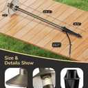 EDISHINE Solid Brass Low Voltage Landscape Lighting, 22" Tall 6" Shade with G4 Bulbs, 12V 350LM 3000K Heavy Duty Outdoor Landscape Path Light, Waterproof Bronze LED Pathway Lights Wired, 6 Pack