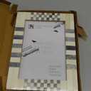 Handicrafts Home 5x7 Grey & White Picture Frame, Handmade Bone Inlay Checkered Photo Frame for Wall & Tabletop Display, Vintage, Boho & Modern Farmhouse Home Decor, Decorative Frame for Living Room, Bedroom, Desk & Gallery Wall - checkered Grey