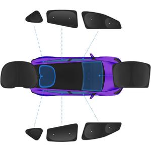 2025 Upgrade Window Sunshade with Sucks for Tesla Model Y Juniper 2025-2020 [No-Gap/Sag-Free] Windshield Sunshade Heat Insulation Privacy Shade for Tesla Model Y Accessories 2025-2020 Black