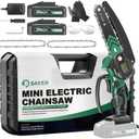 Saker Mini Chainsaw,6 Inch Portable Electric Chainsaw Cordless, Small Handheld Chain saw for Tree Branches,Courtyard, Household and Garden,Gift for Men Dad(SK1806D-G)