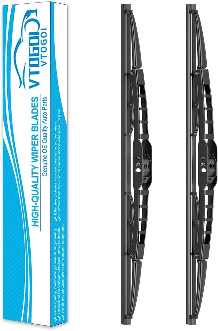VTOGOI Windshield Wiper Blades Replacement for 2001-2005 Honda Civic/2000-2004 Kia Spectra/1993-2006 Volkswagen Golf,Original Factory Quality Front Wipers Blade Set for My Car -21"+19"(Pack of 2)