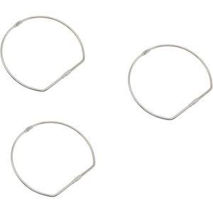 3 PCS Binding Book Rings 5 Inch D-Shaped Key Storage Ring Silver Tape Storage Rings for DIY Decoration and Paper Organization