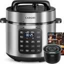 9-in-1 Electric Pressure Cooker 6 Qt, Programmable Multi-Function Cooker with Safer Vent, Olla de Presion, Rice Cooker, Slow Cooker, Steamer, Saut, Warmer & Sterilizer, 1000W, Stainless Steel