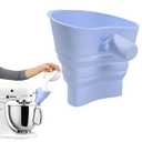 Flour Funnel Attachment for KitchenAid Mixer, Foldable Silicone Funnel Compatible with 5-Quart Tilt-Head Stand Mixers (Artisan KSM150, KSM160 & More) Mess-Free Baking(Blue)