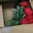 InnoGear 50 Pcs Red Roses Artificial Flowers, Fake Velvet Silk Rose Bulk Faux Flower for Valentine's Gift Decoration DIY Wedding Centerpieces Proposal Bridal Bouquets Party Floral Decor (50, Red)