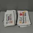 Irenare 30 Pcs Teacher Appreciation Gifts Bulk Thank You Makeup Bags for Women Canvas Cosmetic Pouch with Zipper Educators School Appreciation Gifts Bulk for Teacher Week