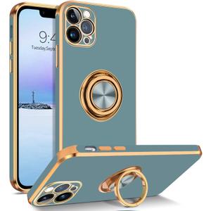 BENTOBEN for iPhone 13 Pro Case, iPhone 13 Pro Phone Case with 360 Ring Holder Kickstand Magnetic Car Mount Supported Protective Girls Boys Women Men Cases Cover for iPhone 13 Pro 5G 6.1 inch, Gray