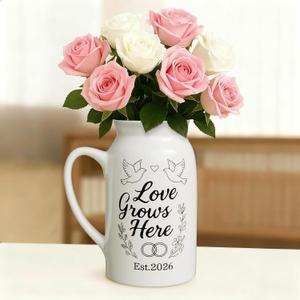 Wedding Gifts for Couples 2026: Love Grows Here & Rings Design - Home Decor Accents for Newlyweds