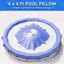 4x4Ft Pool Pillows for Above Ground Pools, 0.4mm PVC Cold-Resistant Air Pillow with 50 Ft Rope, Winterize Closing Kit for Winter Pool Cover, 4x4Ft-1Pcs