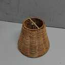 Aspen Creative 51003 Empire Clip-On Chandelier Lamp Shade, Natural Rattan, 3" Top x 6" Bottom x 5" Slant Height