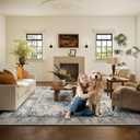 9x12 Area Rugs for Living Room: Washable Bedroom Rug Boho Vintage Rugs Stain Resistant Non Slip Low Pile Soft Lightweight Carpet for Kitchen Dining Room Farmhouse Nursery Kids Room Home Office