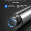 JY PERFORMANCE 4 Inch Inlet Diesel Muffler Exhaust with Clamp- 7" x 24" Body - 30" OAL - Straight Through - Stainless Steel - Welded On Resonator, Polished - TIG Welding