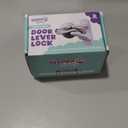 Door Lever Lock (2 Pack)  Prevents Toddlers from Opening Doors  Easy One-Hand Operation for Adults  Durable ABS with 3M Adhesive Backing  No Tools Needed for Install (White)