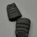 7AM Enfant Stroller Warmmuffs Gloves - Anti-Freeze Stroller Mittens for Handlebars, Water Repellent Hand Warmer Muff for Cold Weather, Plush Lined Stroller Warmmuffs | Winter Stroller Accessories (Metallic Grey)