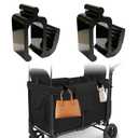 Universal Wagon Accessories, Upgraded Side Hooks with 30kg Load Capacity - Sturdy Stroller Hooks & Space-Saving Travel Organizer for All Wagon Stroller (2PCS)