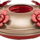 Muse Garden Upgraded Replacement Metal Base, Fits Hummingbird Feeders of Muse Garden Only, No Rust, Safe for Hummingbirds, Copper+Red Color Bottom