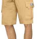 JMIERR Mens Cargo Sweat Shorts - Casual Drawstring Elastic Waist Cotton Athletic Workout Gym Jogger Shorts with 5 Pockets (X-Large, Beige 2)