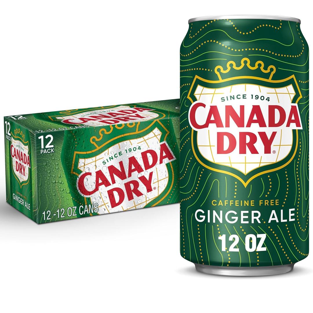 Canada Dry Ginger Ale Soda, 12 fl oz cans, 12 pack (EXP 04/12/27)