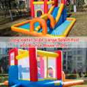 Baralir Inflatable Bounce House Water Park with Long Water Slide & Large Splash Pool Fits 5 Kids, Endless Fun of Jumping, Sliding, Climbing - Extra Cave and Tunnel Adventure and Water Cannon