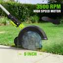 Cordless Lawn Edger, 20V Battery Powered Edger for Lawns Sidewalk, 9-Inch Steel Blade