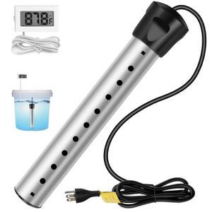 B013 Immersion Water Heater,2000W Portable Hot Water Heater with Digital LCD Thermometer,Bucket Heater with 304 SS Guard,Fast Heating Small Pools, Bathtubs,Buckets,Tanks