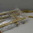 OUSHENG Gold Easel Stand, Large Metal Entryway Wedding Welcome Sign Holder, Adjustable Free Standing Art Mirror Frame Rack with Chain Support for Painting Picture Display Party, 17" x 17" x 58"