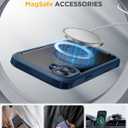 Miracase for iPhone 16 Case 6.1'', Full-Body Protective Phone case with Built-in Full Glass Screen &Camera Control,Easy Installation,No Gap,Compatible with MagSafe,SGS Drop Proof 16 Cover,Storm Blue