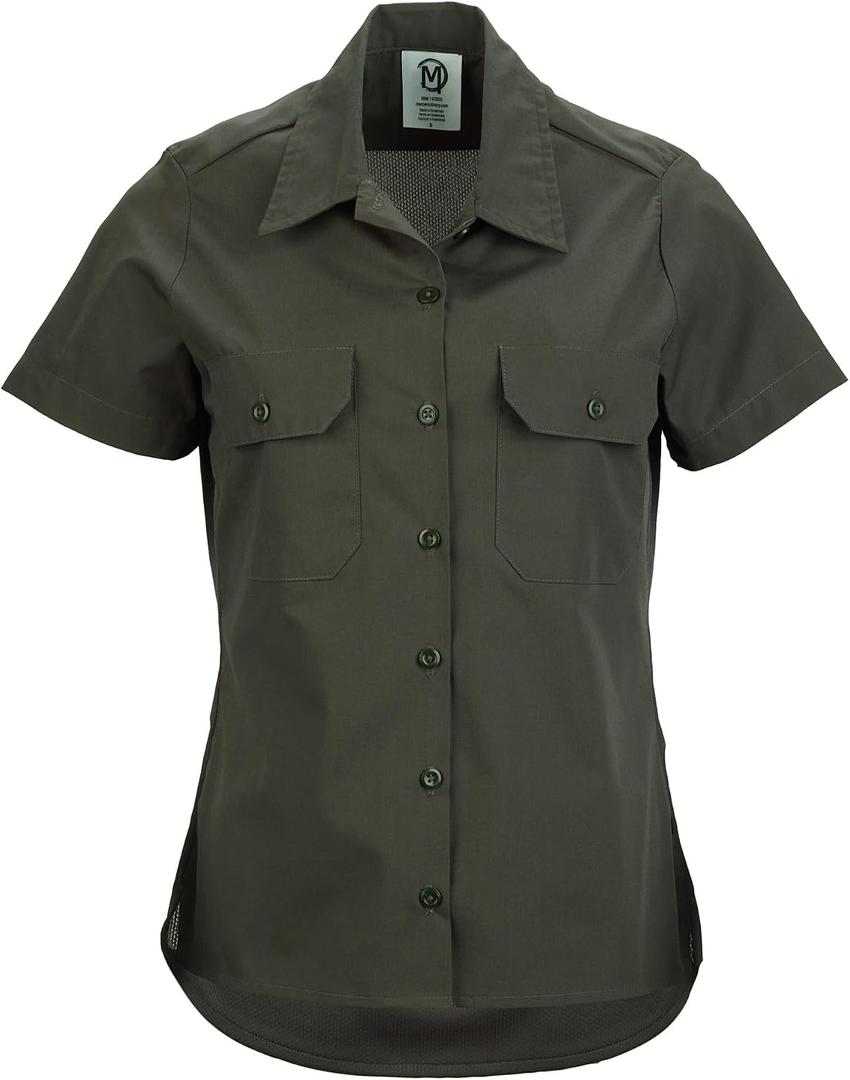 Mercer Culinary Women's Brewer Shirt, Olive Green, 3X