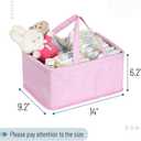 Mr. Pen Baby Diaper Caddy Organizer, Pink Quilted Fabric, Car Diaper Caddy, Portable