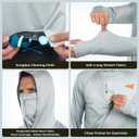 KastKing Sun Tamer Performance Fishing Hoodie, UPF 50 Sun Protection Shirt, Built-in Neck Gaiter, HYDROCOOLING Cooling Fabric (Gray, XL)