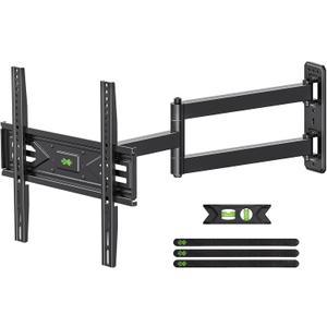 USX MOUNT Corner TV Wall Mount with 31.22" Long Arm for 26-65 Inch TVs up to 80 lbs, Full Motion TV Wall Mount Bracket with Swivel and Tilt, Max VESA 400x400mm fit Most 32 40 42 43 50 55 60 65 TVs