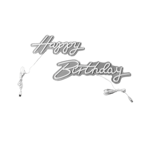 LED Birthday Neon Light USB Powered Dimmable Decorative Happy Birthday Neon Sign Party Home 5V