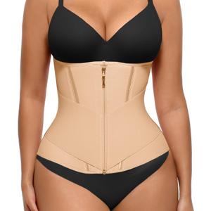 FeelinGirl Waist Trainer for Women Waist Cincher Corset Shapewear Tummy Control Body Shaper Sport Workout Girdle (Skin, M)