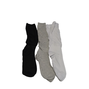 3 Pairs Of Woman's Long Socks White/Grey/Black