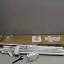 No Tools No Drill Cordless Mini Blinds 24" Wx 64" H, 1" L-Shaped Blades, Horizontal Vinyl Blinds for Indoor Windows, White