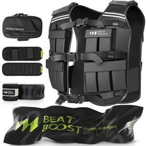 Weighted Vest for Men Women 44lb Adjustable Weights with Ironsand for Walking Strength Training Running Workout