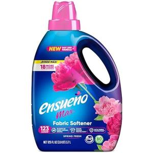 Ensueño Max Liquid Fabric Softener - Spring Fresh Scent - 125 fl oz - Color-Safe Fabric Softener Liquid - Softens 147 Loads - Reduces Wrinkles & Static. 2 pack