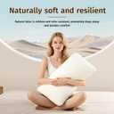 100% Natural Latex Medium Firm Support for Neck & Shoulder Pain Relief – Breathable, Eco-Friendly – Queen Size(mid Profile) with Removable Washable Cover – Non-Toxic, No Memory Foam, 27.6 × 15.7 × 3.9 (inch)