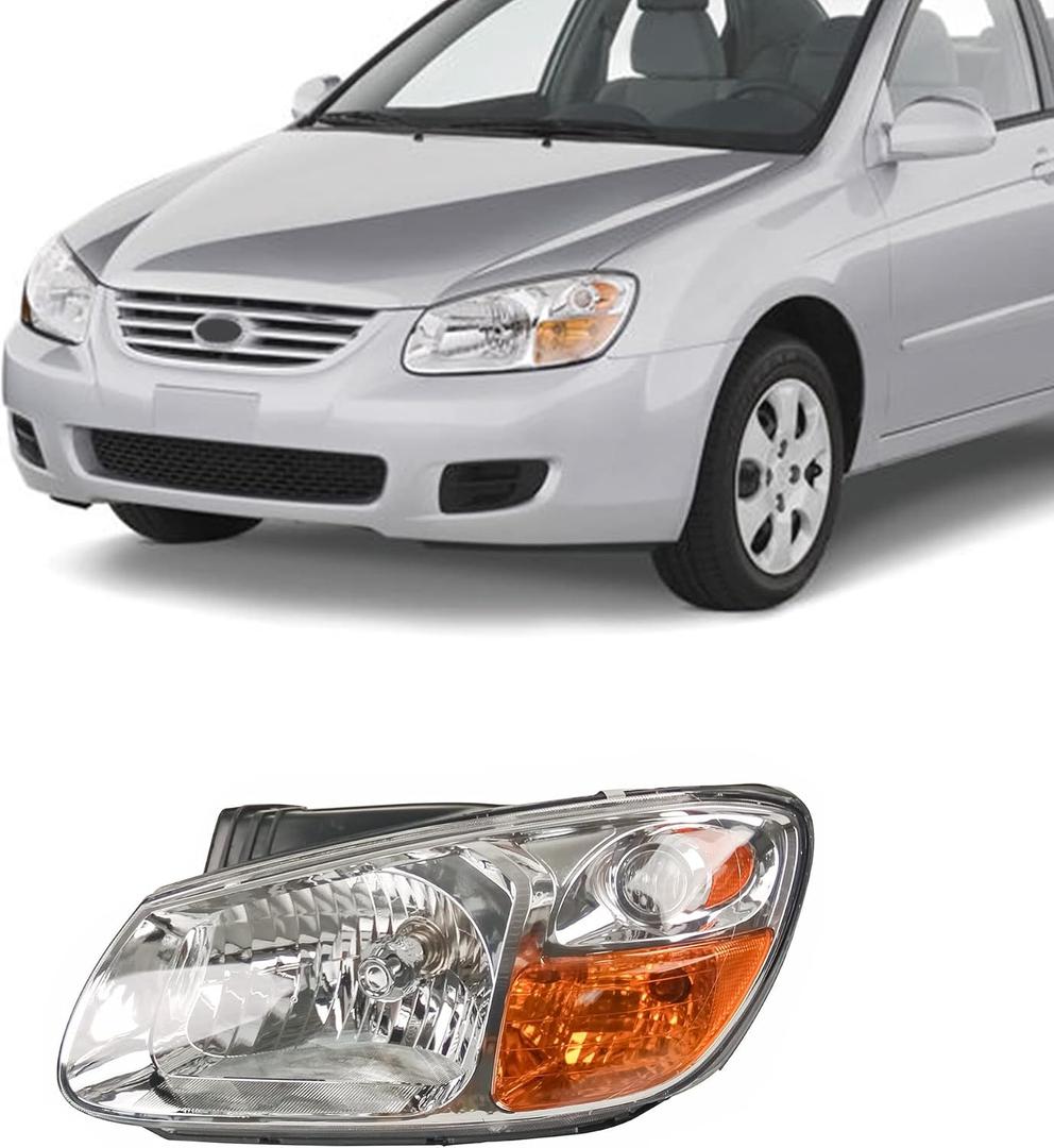 Halogen Headlight Clear Lens Headlamp Left Driver Side For 2007 2008 2009 Kia Spectra
