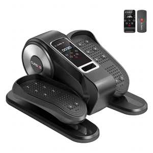 Under Desk Elliptical Machine, Electric Seated Pedal Exerciser, Mini Ellipse Leg Exerciser with Remoter, 12 Level Speeds, Forward & Reverse Direction, Manual & Auto Mode for Home Office