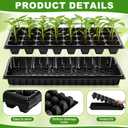 Vesici 32 Pack Seed Starter Trays, 32 Cell Seedling Trays with 1020 Flat Tray, Deep Plug Nursery Plant Pots for Germination, Water Collection, Indoor Outdoor Seed Starting & Transplanting