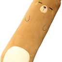 Long Plush Cute Body Pillows 27" Cuddle Stuffed Animal Shaped Bed Body Pillows Soft Cotton Plushies Doll Toy Gifts (Bear, 27 Inch)