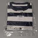 Women's Striped Round Neck Tops - Classic Stripes Tee, Summer Bold Stripes Blouses Casual T Shirt for Women (Large)