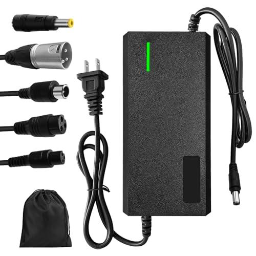 42V 5A Charger Charging Speed is 300% Fast Than 1.5A and 150% Faster Than 2A,6 Plug Suitable for Various Lithium Batteries, Such as Lawn Mower and Wheelchair Lithium Batteries, etc. (5A-6 Plugs)