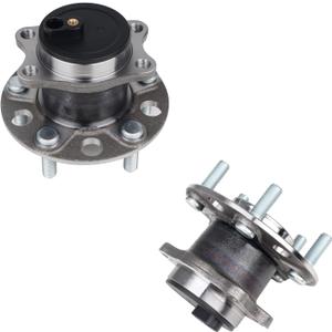 KUSATEC 512332 Rear 2PCS Wheel Bearing and Hub Assembly Compatible with Chrysler 200 2011-2014/Sebring 2007-2010;Dodge Avenger 2008-2014/Caliber 2007-2012;Jeep Compass Patriot 2007-2017, 5 Lug w/ABS