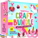 Unicorn Craft Kit for Girls - 10 Projects - Gifts for 5 Year Old Girl - Arts and Crafts for Kids 4-8 - Toys for Ages 5-7 - 4 5 6 7 8 Year Old Girl Birthday Gift - Unicorn Toys for Girls Age 4-6