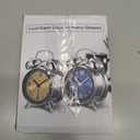 Peakeep Loud Alarm Clock for Heavy Sleepers Adults, Metal 4.5 Inches Twin Bell Battery Operated Analog Alarm Clocks for Bedrooms Decoration (Jewel Blue)