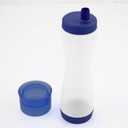Tovolo Flow Pen 2.0 With Removable Cap 3-Cup Capacity Dispenser, Easy-Squeeze Batter Bottle With Mess-Free Valve for Pancake Art, Deep Indigo