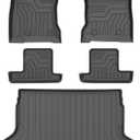 Mixsuper Floor Mats Cargo Liner for Toyota GR86 2022-2025, All Weather 2 Row Floor Liners and Trunk Mat Set Black